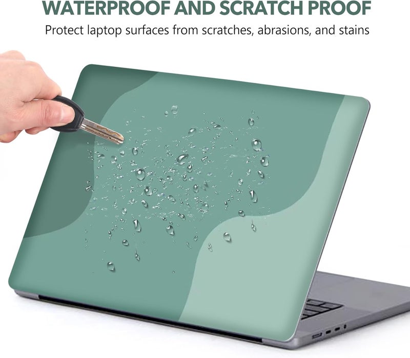 AIMSA Laptop Notebook Skin Sticker Decal, 12/13/13.3/14/15/15.4/15.6 inch Laptop Universal Cover, Scratch Resistant Art Decal Protector, Mint Green Gradient - Image 3